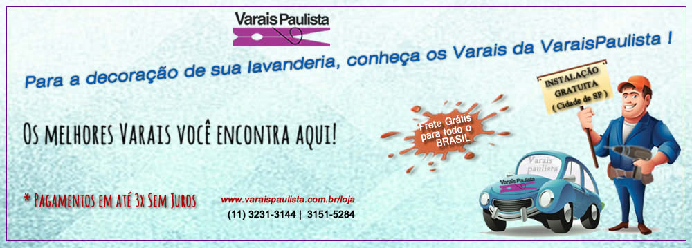 banner decoração lavanderia Varais Paulista