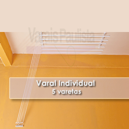 Varais internos Varal Varais Sob medida| Varal Individual 5 Varetas – Varais Paulista